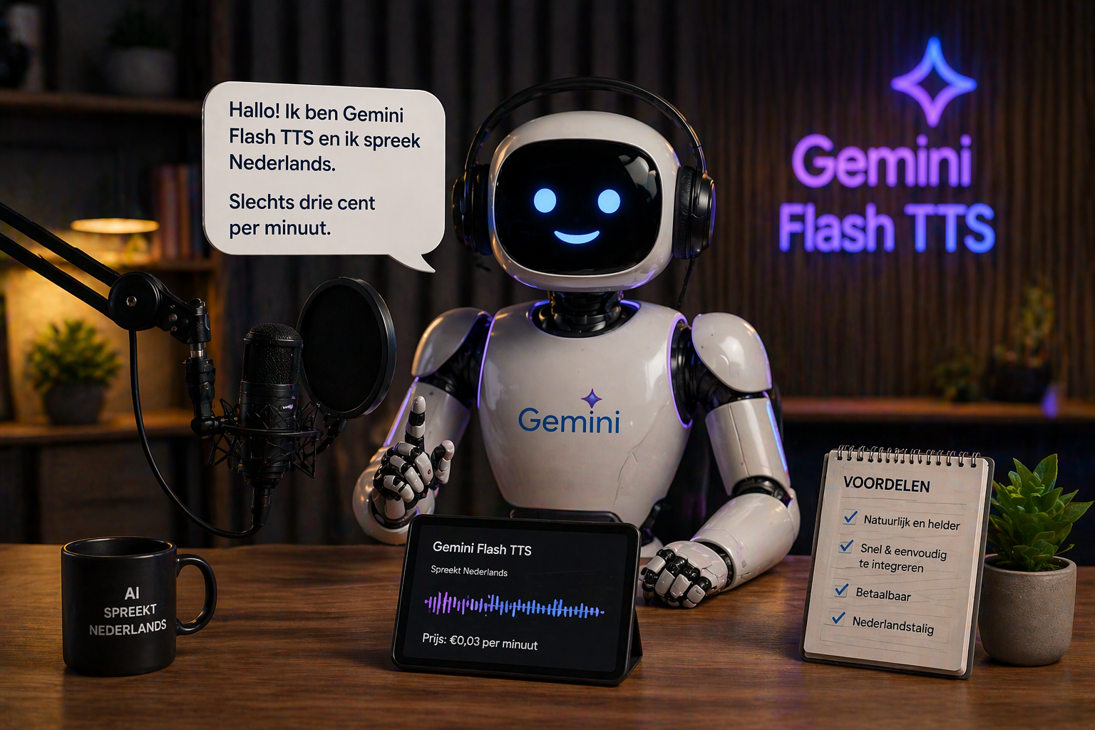 Gemini Flash TTS spreekt Nederlands voor drie cent per minuut