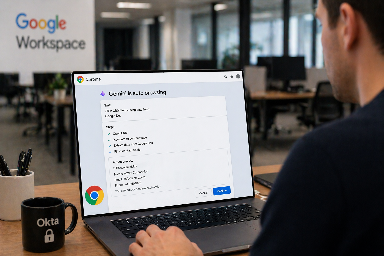Google Chrome automatiseert webtaken voor Workspace-gebruikers met AI auto browse